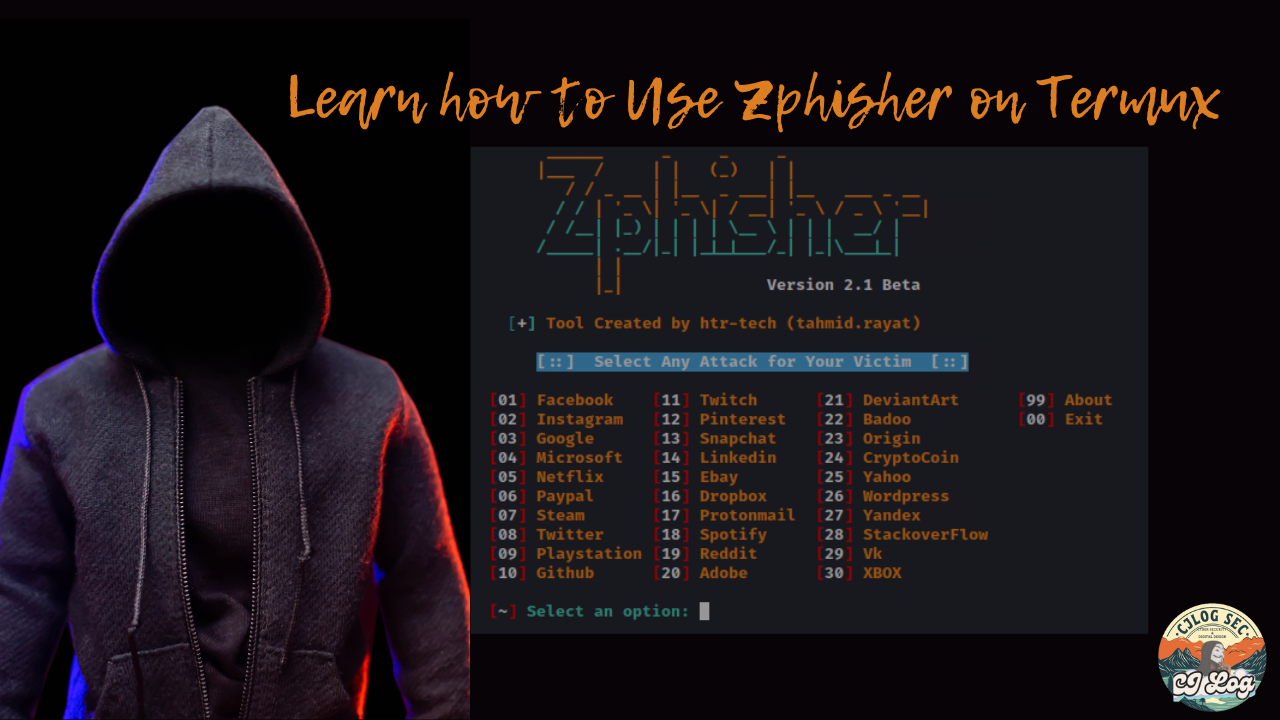 Zphisher usage Termux